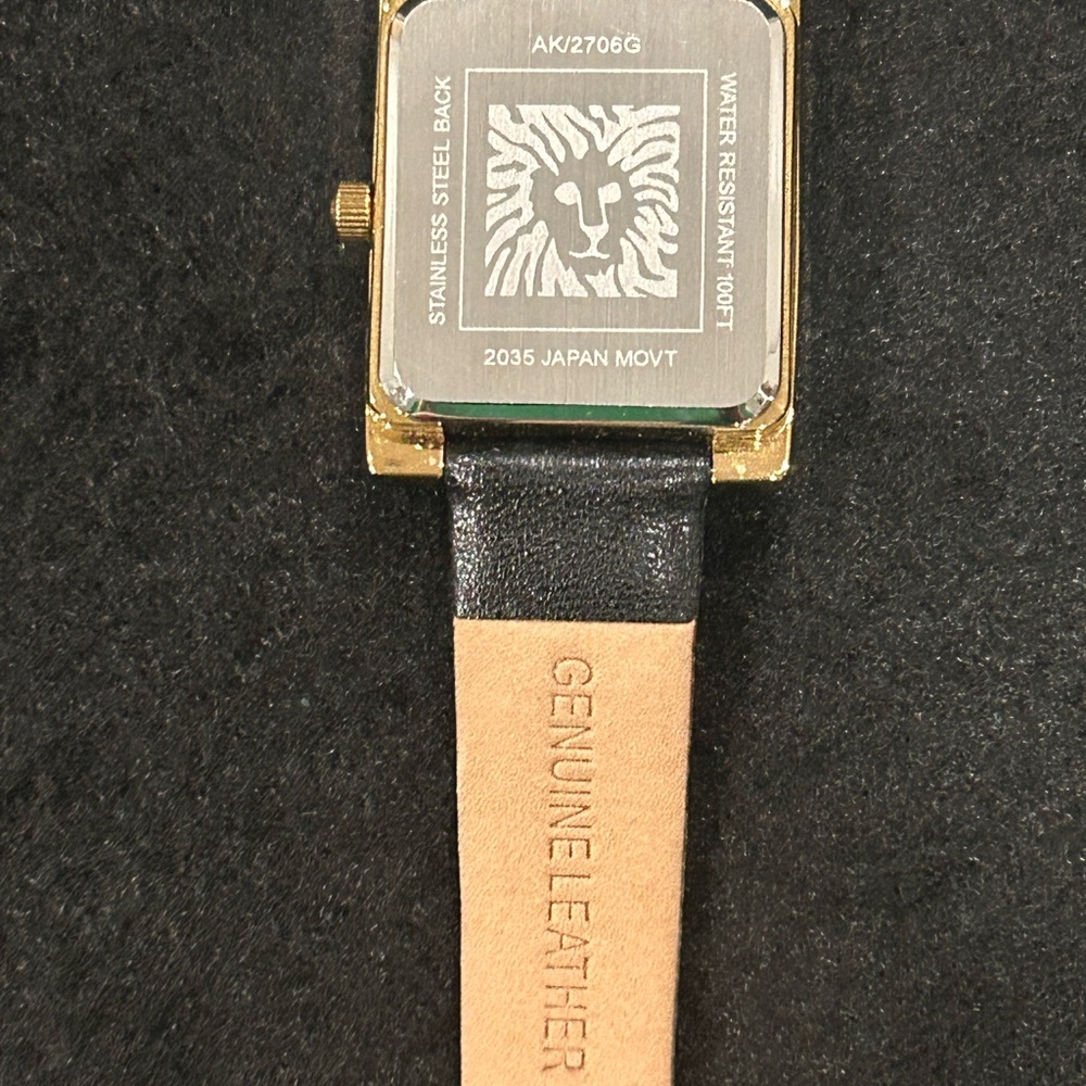 Anne Klein Rectangular Gold Tone Watch - Picture 2 of 3